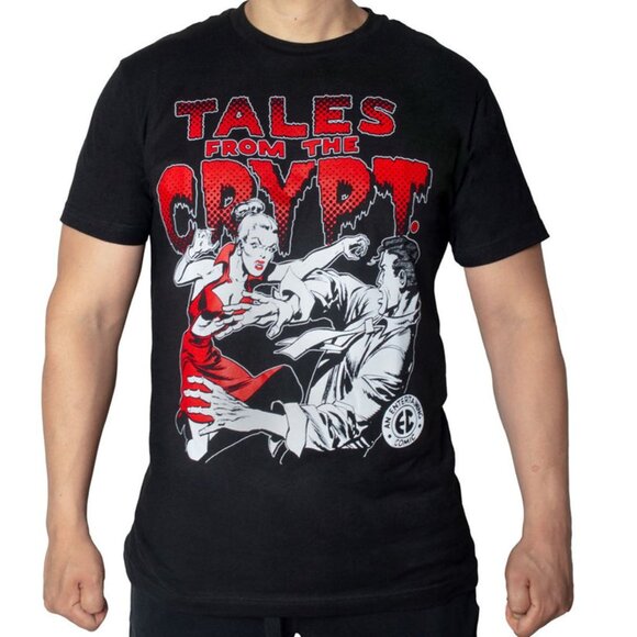Tales From the Crypt "Vampire Girl" Black Graphic Tee S-M-L-XL-2XL-3XL NWT - Picture 1 of 3